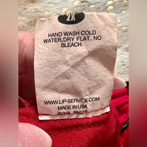 Vintage Lip Service Red Velvet Gothic Renaissance Vampire Bell Sleeve Tunic Plus - Picture 13 of 13